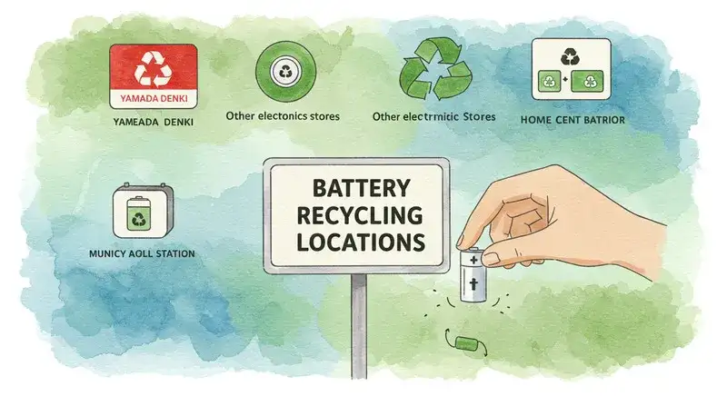 ボタン電池の回収ができるさまざまな場所