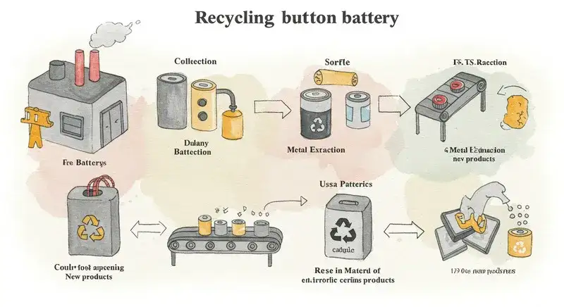 ボタン電池のリサイクルプロセス