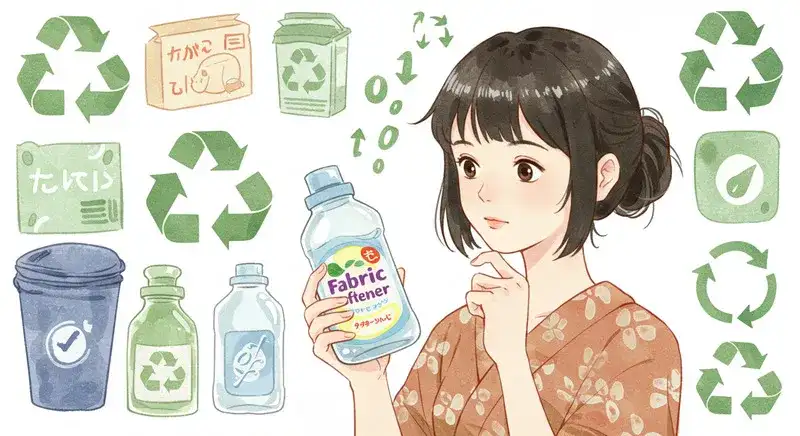 古い柔軟剤のボトルをリサイクルして、DIYクラフトや鉢植えなどに変えている人