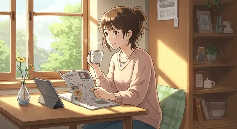 リラックスした時間を楽しむ人