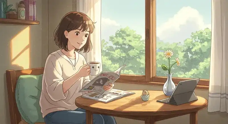 リラックスした時間を楽しむ人