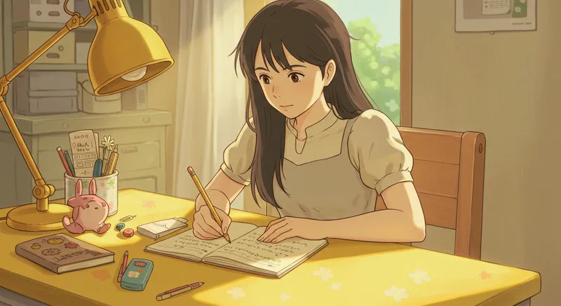 メモを取る人物