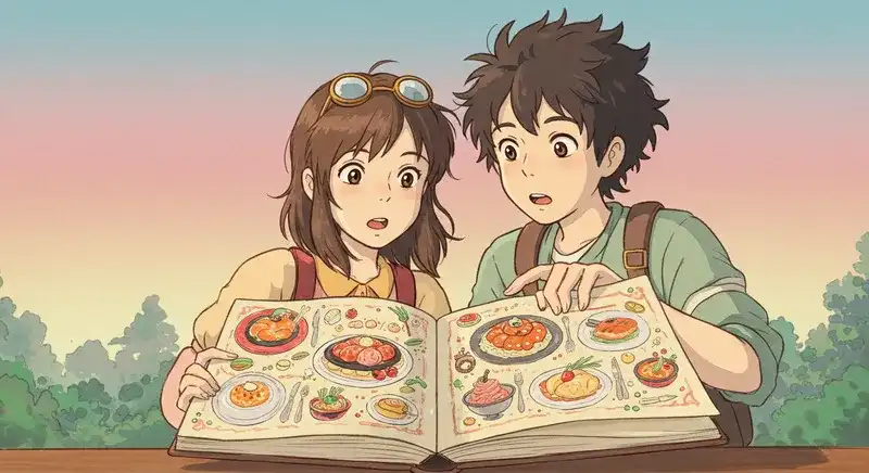 メニューを選ぶ男女