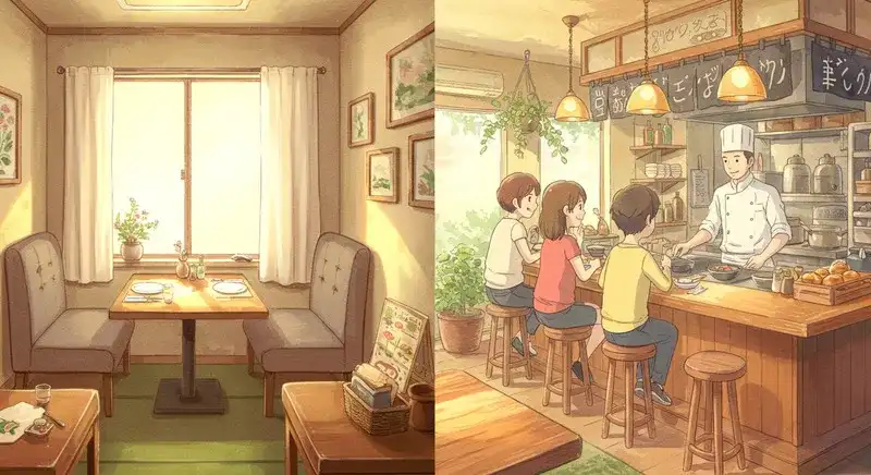 個室と賑やかな席の両方
