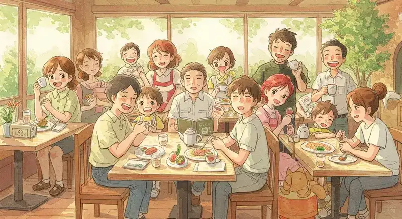 様々な利用シーンで料理を楽しむ人々