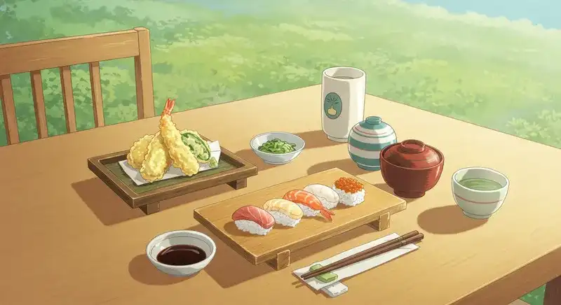 ランチメニューが並ぶ食卓