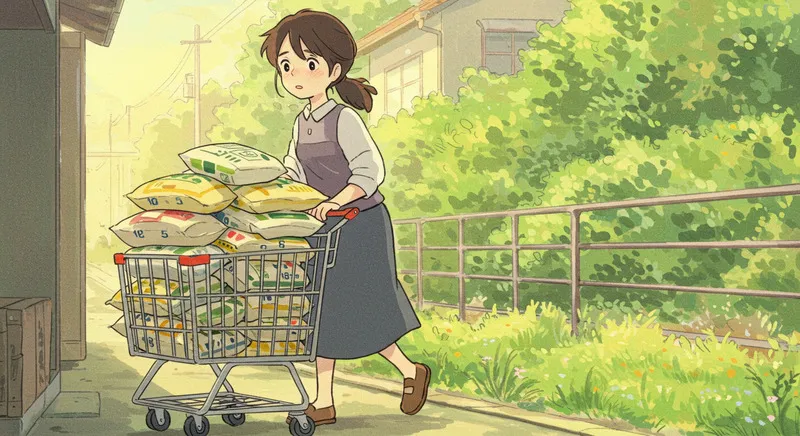 カートをおす主婦