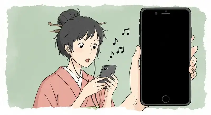 音だけ出るスマホに驚く人