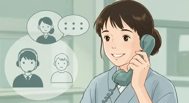 サポートに問い合わせる女性