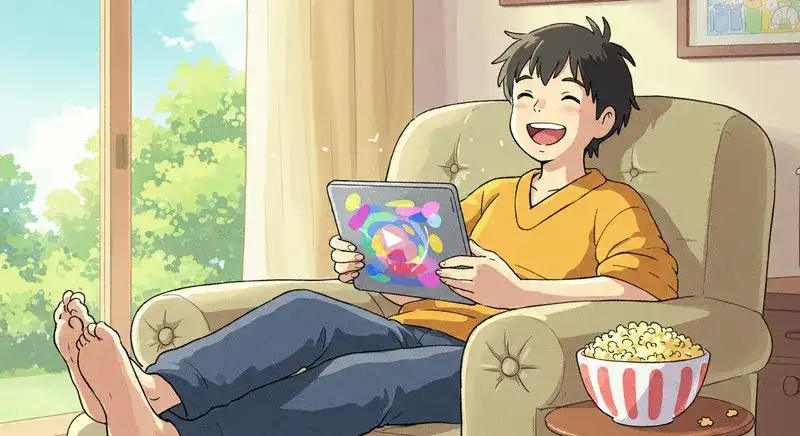 快適に動画視聴を楽しむ人