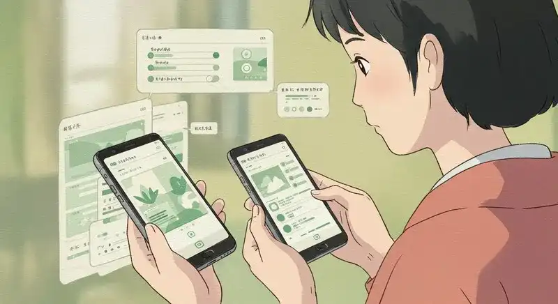 スマホ設定を確認する人