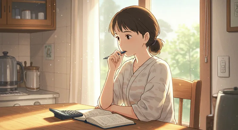 支払い計画を考える女性