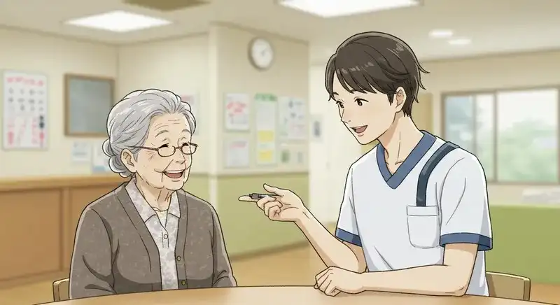 フィットット体験会で質問する女性