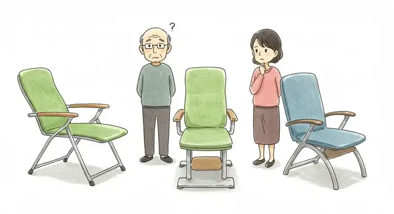 機器を比較する来場者