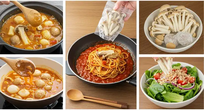 アレンジ料理で使われる冷凍なめこ