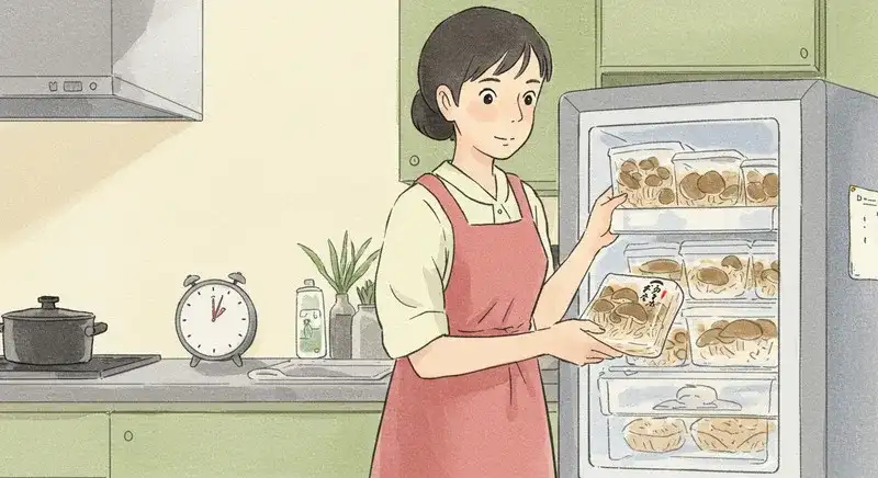 冷凍保存と時短調理のイメージ
