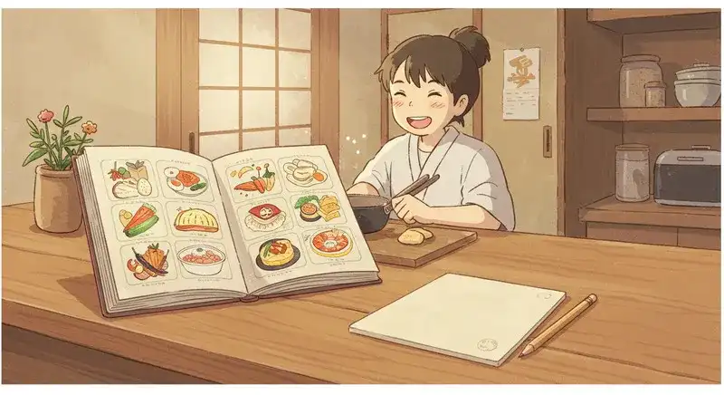にんにくの芽の健康調理風景