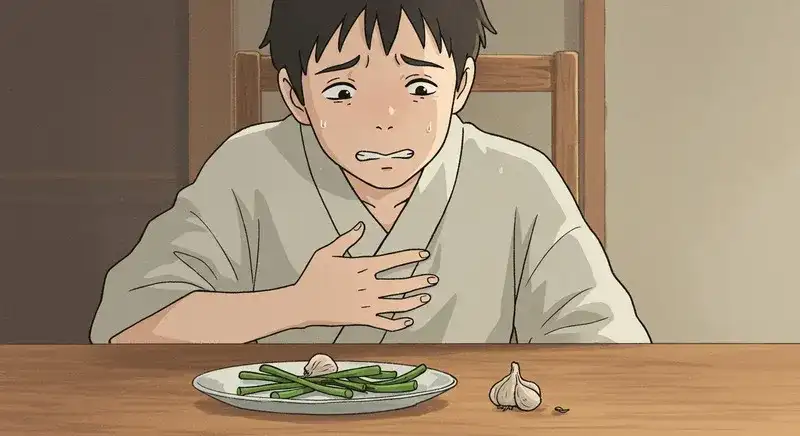 にんにくの芽で胃もたれの人