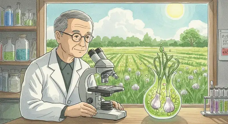 にんにくの芽の健康研究イメージ