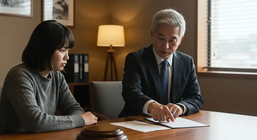 不正乗車の悩みについて弁護士に相談する様子-